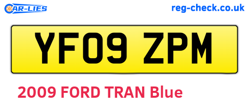 YF09ZPM are the vehicle registration plates.