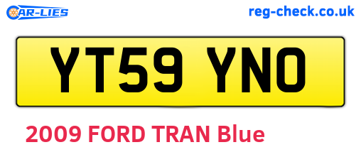 YT59YNO are the vehicle registration plates.