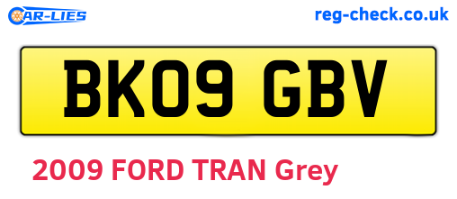 BK09GBV are the vehicle registration plates.