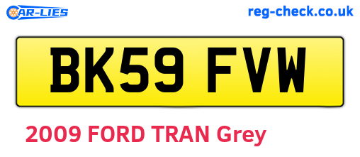 BK59FVW are the vehicle registration plates.