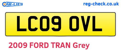 LC09OVL are the vehicle registration plates.