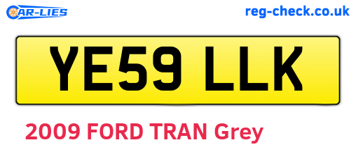 YE59LLK are the vehicle registration plates.