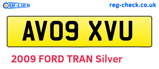 AV09XVU are the vehicle registration plates.