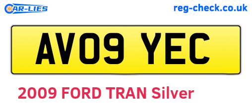 AV09YEC are the vehicle registration plates.