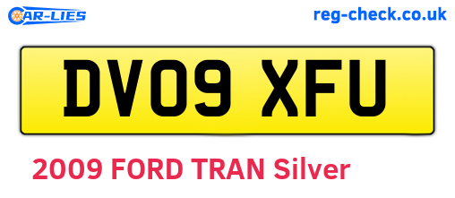 DV09XFU are the vehicle registration plates.