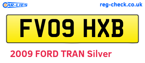 FV09HXB are the vehicle registration plates.