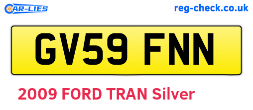 GV59FNN are the vehicle registration plates.