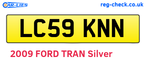 LC59KNN are the vehicle registration plates.