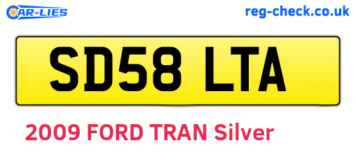 SD58LTA are the vehicle registration plates.