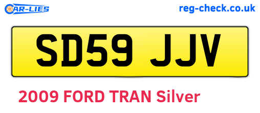 SD59JJV are the vehicle registration plates.