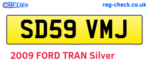 SD59VMJ are the vehicle registration plates.
