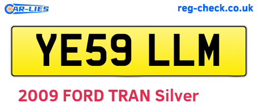 YE59LLM are the vehicle registration plates.