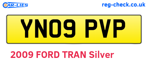 YN09PVP are the vehicle registration plates.