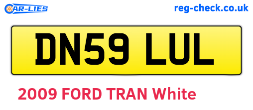 DN59LUL are the vehicle registration plates.