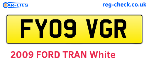 FY09VGR are the vehicle registration plates.