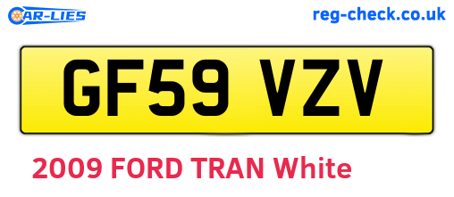 GF59VZV are the vehicle registration plates.