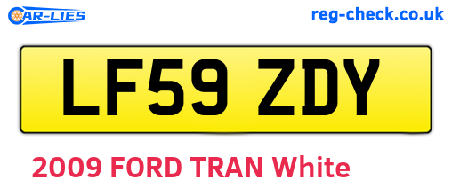 LF59ZDY are the vehicle registration plates.