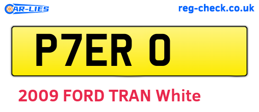 P7ERO are the vehicle registration plates.