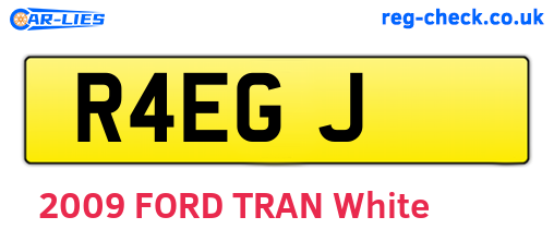 R4EGJ are the vehicle registration plates.