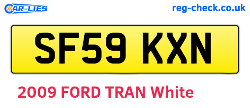 SF59KXN are the vehicle registration plates.