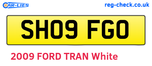 SH09FGO are the vehicle registration plates.