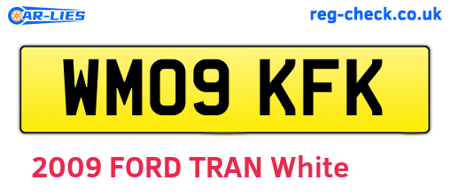 WM09KFK are the vehicle registration plates.