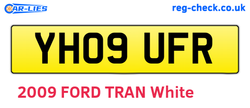 YH09UFR are the vehicle registration plates.