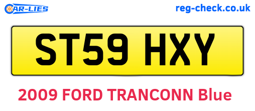 ST59HXY are the vehicle registration plates.