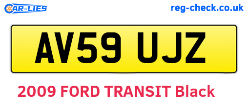 AV59UJZ are the vehicle registration plates.