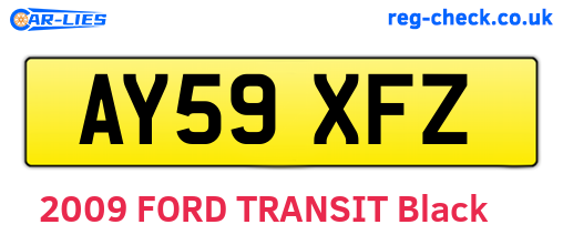 AY59XFZ are the vehicle registration plates.