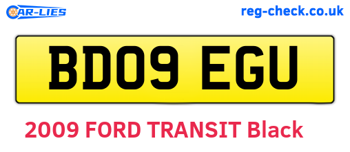 BD09EGU are the vehicle registration plates.