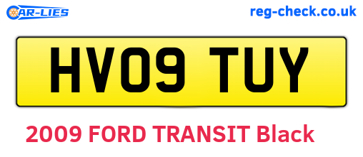 HV09TUY are the vehicle registration plates.