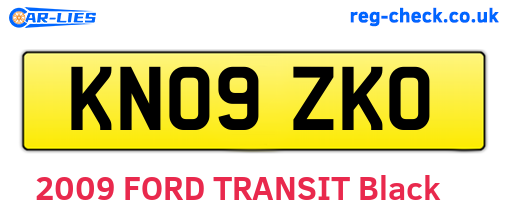 KN09ZKO are the vehicle registration plates.