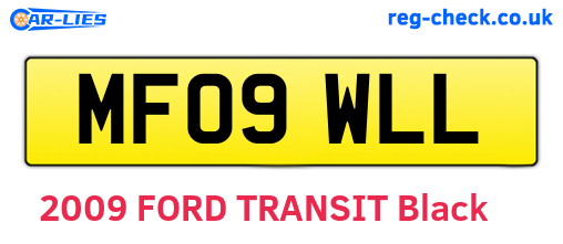 MF09WLL are the vehicle registration plates.