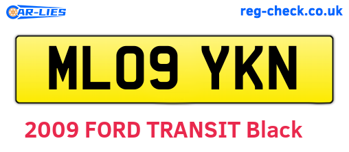 ML09YKN are the vehicle registration plates.