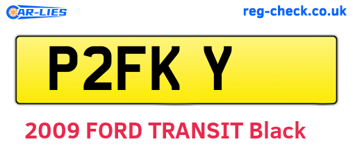 P2FKY are the vehicle registration plates.