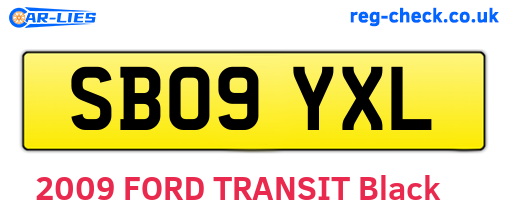 SB09YXL are the vehicle registration plates.