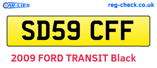 SD59CFF are the vehicle registration plates.