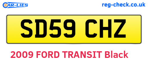 SD59CHZ are the vehicle registration plates.