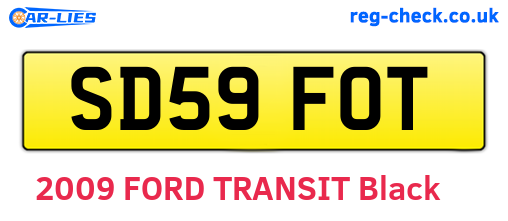SD59FOT are the vehicle registration plates.
