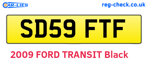 SD59FTF are the vehicle registration plates.