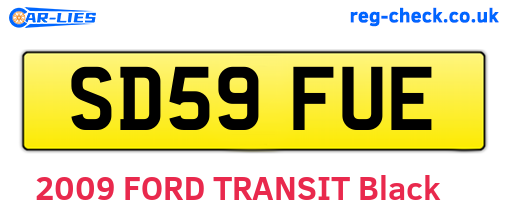 SD59FUE are the vehicle registration plates.