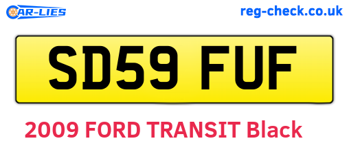 SD59FUF are the vehicle registration plates.