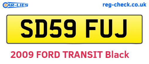 SD59FUJ are the vehicle registration plates.