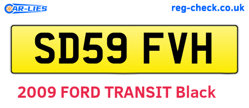 SD59FVH are the vehicle registration plates.