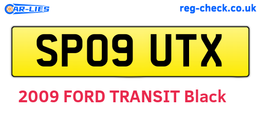SP09UTX are the vehicle registration plates.