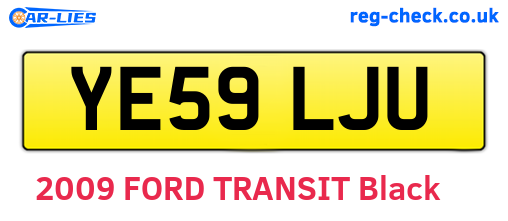 YE59LJU are the vehicle registration plates.