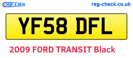 YF58DFL are the vehicle registration plates.