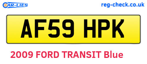 AF59HPK are the vehicle registration plates.