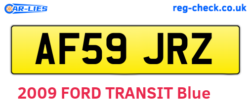 AF59JRZ are the vehicle registration plates.